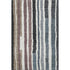 8' X 10' Denim Blue Ivory And Taupe Striped Washable Area Rug With UV Protection