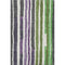 5' X 8' Gray Purple And Green Striped Washable Area Rug With UV Protection