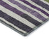 5' X 8' Gray Purple And Green Striped Washable Area Rug With UV Protection