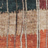 5' X 8' Beige Red And Blue Striped Washable Area Rug With UV Protection
