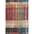 8' X 10' Beige Red And Blue Striped Washable Area Rug With UV Protection
