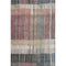5' X 8' Mauve Blue And Beige Striped Washable Area Rug With UV Protection