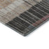 5' X 8' Mauve Blue And Beige Striped Washable Area Rug With UV Protection