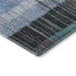 9' X 12' Teal Ivory And Brown Striped Washable Area Rug With UV Protection