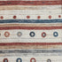 5' X 8' Beige Rust And Navy Blue Striped Washable Area Rug With UV Protection