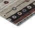 8' X 10' Beige Rust And Navy Blue Striped Washable Area Rug With UV Protection