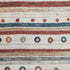 8' X 10' Beige Rust And Navy Blue Striped Washable Area Rug With UV Protection