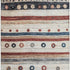 8' X 10' Beige Rust And Navy Blue Striped Washable Area Rug With UV Protection