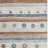 8' X 10' Copper Ivory And Denim Blue Striped Washable Area Rug With UV Protection