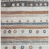 8' X 10' Copper Ivory And Denim Blue Striped Washable Area Rug With UV Protection