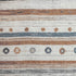 9' X 12' Copper Ivory And Denim Blue Striped Washable Area Rug With UV Protection