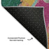 8' X 10' Blush Blue And Emerald Abstract Washable Area Rug With UV Protection