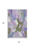 5' X 8' Lavender Olive Green And Ivory Abstract Washable Area Rug With UV Protection