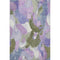 5' X 8' Lavender Olive Green And Ivory Abstract Washable Area Rug With UV Protection