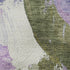 8' Lavender Olive Green And Ivory Abstract Washable Round Rug With UV Protection