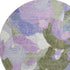 8' Lavender Olive Green And Ivory Abstract Washable Round Rug With UV Protection