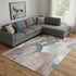 8' X 10' Mauve Beige And Blush Abstract Washable Area Rug With UV Protection