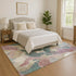 8' X 10' Mauve Beige And Blush Abstract Washable Area Rug With UV Protection