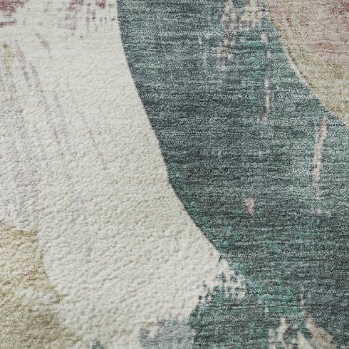8' X 10' Mauve Beige And Blush Abstract Washable Area Rug With UV Protection