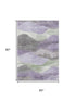 5' X 8' Purple Sage And Gray Abstract Washable Area Rug With UV Protection