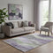 5' X 8' Purple Sage And Gray Abstract Washable Area Rug With UV Protection