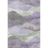 9' X 12' Purple Sage And Gray Abstract Washable Area Rug With UV Protection