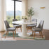 8' Salmon Emerald And Ivory Abstract Washable Round Rug With UV Protection