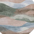 8' Salmon Emerald And Ivory Abstract Washable Round Rug With UV Protection