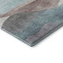 8' X 10' Teal Beige And Ivory Abstract Washable Area Rug With UV Protection