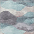 8' X 10' Teal Beige And Ivory Abstract Washable Area Rug With UV Protection