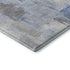 5' X 8' Denim Blue Gray And Ivory Abstract Washable Area Rug With UV Protection