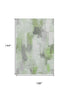 9' X 12' Green Gray And Ivory Abstract Washable Area Rug With UV Protection