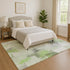 9' X 12' Green Gray And Ivory Abstract Washable Area Rug With UV Protection