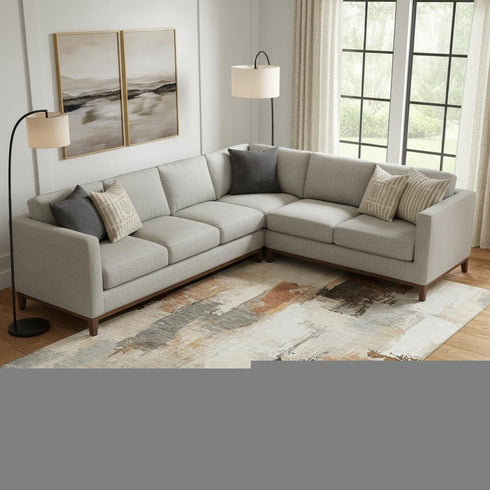 9' X 12' Ivory Rust And Beige Abstract Washable Area Rug With UV Protection