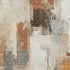 9' X 12' Ivory Rust And Beige Abstract Washable Area Rug With UV Protection