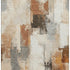 9' X 12' Ivory Rust And Beige Abstract Washable Area Rug With UV Protection