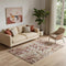 5' X 8' Rust Gray And Ivory Abstract Washable Area Rug With UV Protection