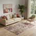5' X 8' Rust Gray And Ivory Abstract Washable Area Rug With UV Protection
