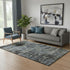 5' X 8' Charcoal Gray And Taupe Geometric Washable Area Rug With UV Protection