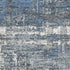 5' X 8' Denim Blue Gray And Ivory Geometric Washable Area Rug With UV Protection