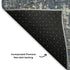 8' X 10' Denim Blue Gray And Ivory Geometric Washable Area Rug With UV Protection