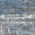 8' X 10' Denim Blue Gray And Ivory Geometric Washable Area Rug With UV Protection