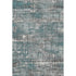 5' X 8' Teal Gray And Ivory Geometric Washable Area Rug With UV Protection