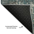 5' X 8' Teal Gray And Ivory Geometric Washable Area Rug With UV Protection