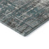 5' X 8' Teal Gray And Ivory Geometric Washable Area Rug With UV Protection