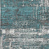 5' X 8' Teal Gray And Ivory Geometric Washable Area Rug With UV Protection