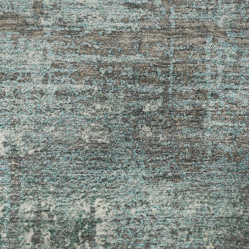 8' X 10' Taupe Teal And Ivory Geometric Washable Area Rug With UV Protection