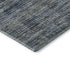 5' X 8' Denim Blue Ivory And Khaki Striped Washable Area Rug With UV Protection