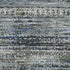 5' X 8' Denim Blue Ivory And Khaki Striped Washable Area Rug With UV Protection