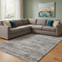 8' X 10' Taupe Brown And Ivory Striped Washable Area Rug With UV Protection